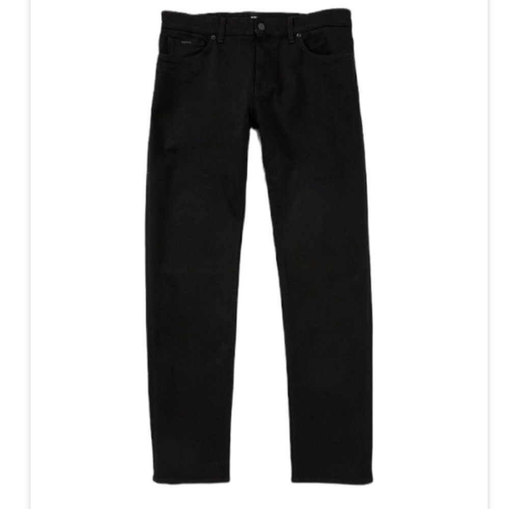 Hugo BOSS Candiani Maine Black Regular-Fit Stretch Denim Jeans